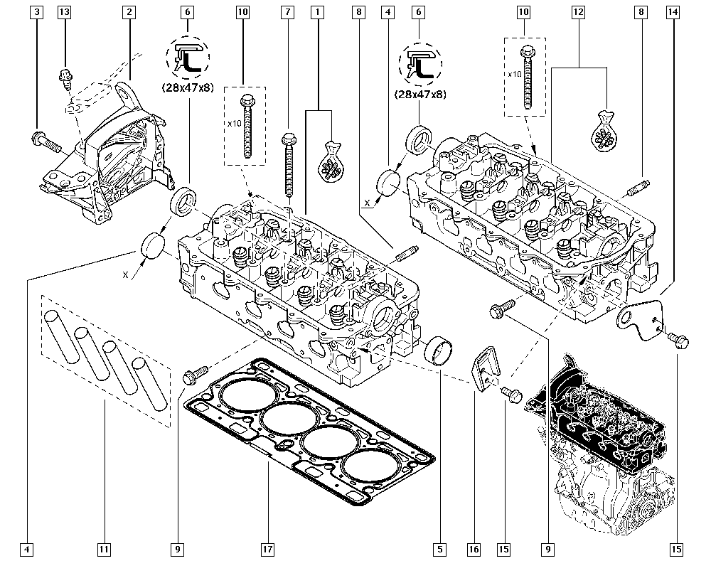 RENAULT 82 00 040 484 - Dop, gaura de montaj ax culbutori parts5.com