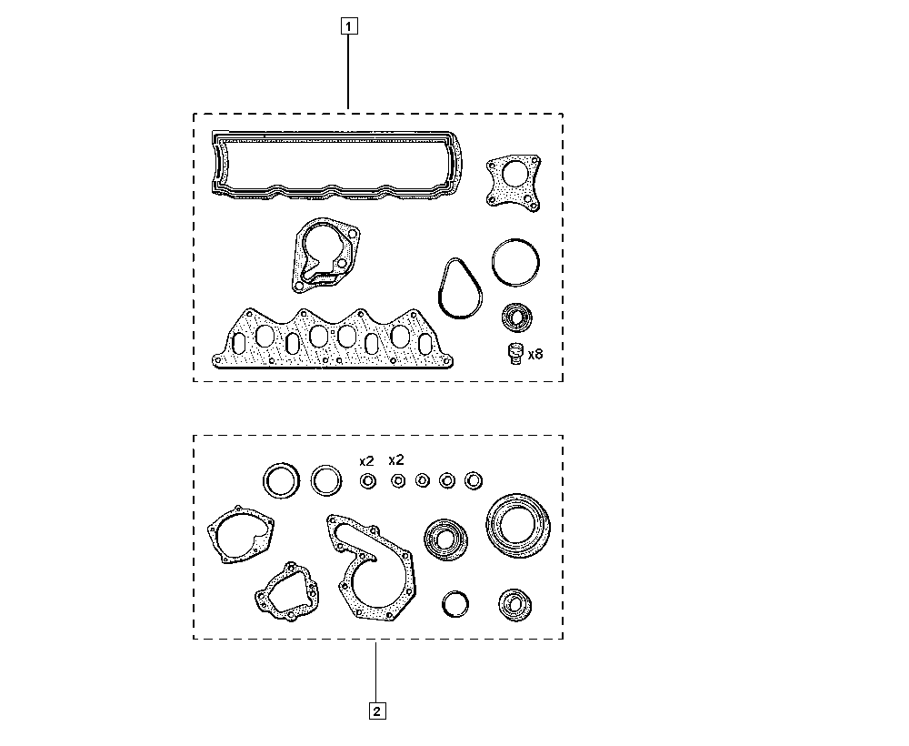 Mitsubishi 7701470176 - Komplet brtvi, kućište ručice parts5.com