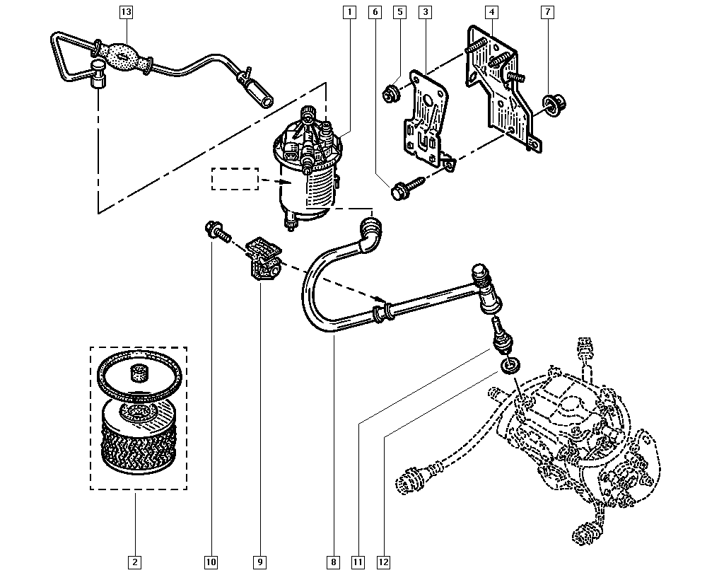 RENAULT 77 01 479 176 - Filtru combustibil parts5.com