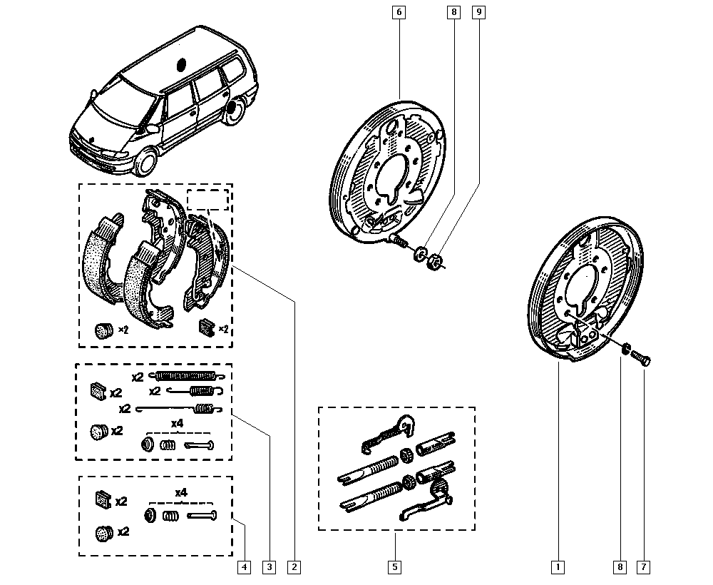 RENAULT 6025370305 - Set saboti frana parts5.com