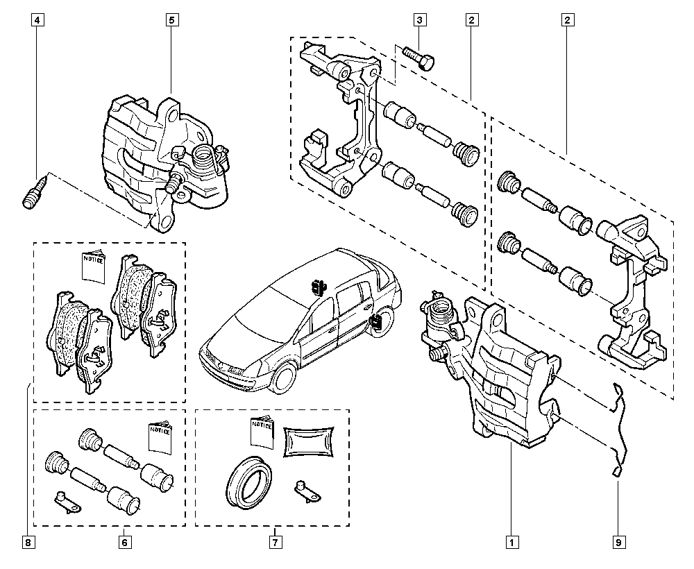 Barreiros 7701206609 - Set placute frana,frana disc parts5.com