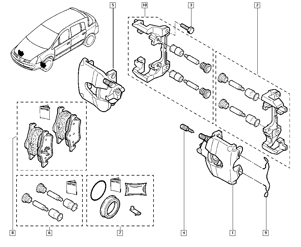 RENAULT TRUCKS 7701206746 - Korjaussarja, jarrusatula parts5.com