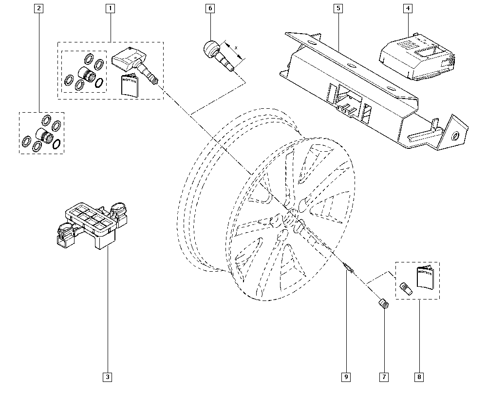 RENAULT 40 00 116 21R - Ремонтен к-кт, вентил (ситема за контрол на налягането) parts5.com