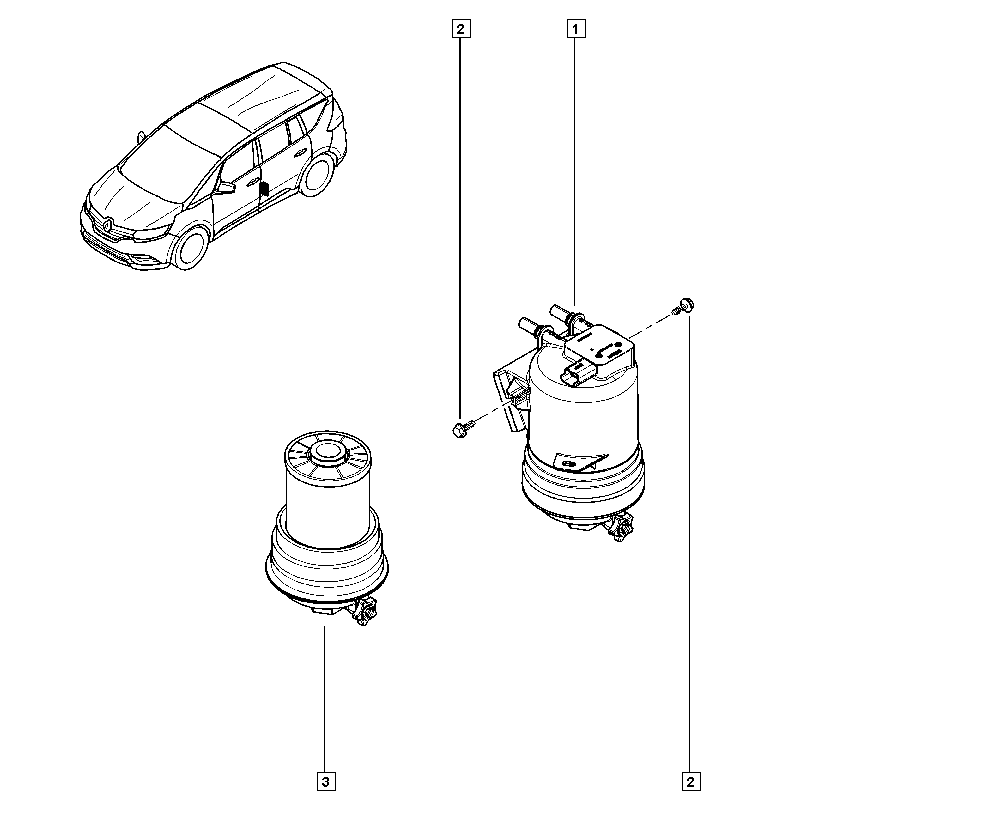 RENAULT 165571618R - Filtru combustibil parts5.com