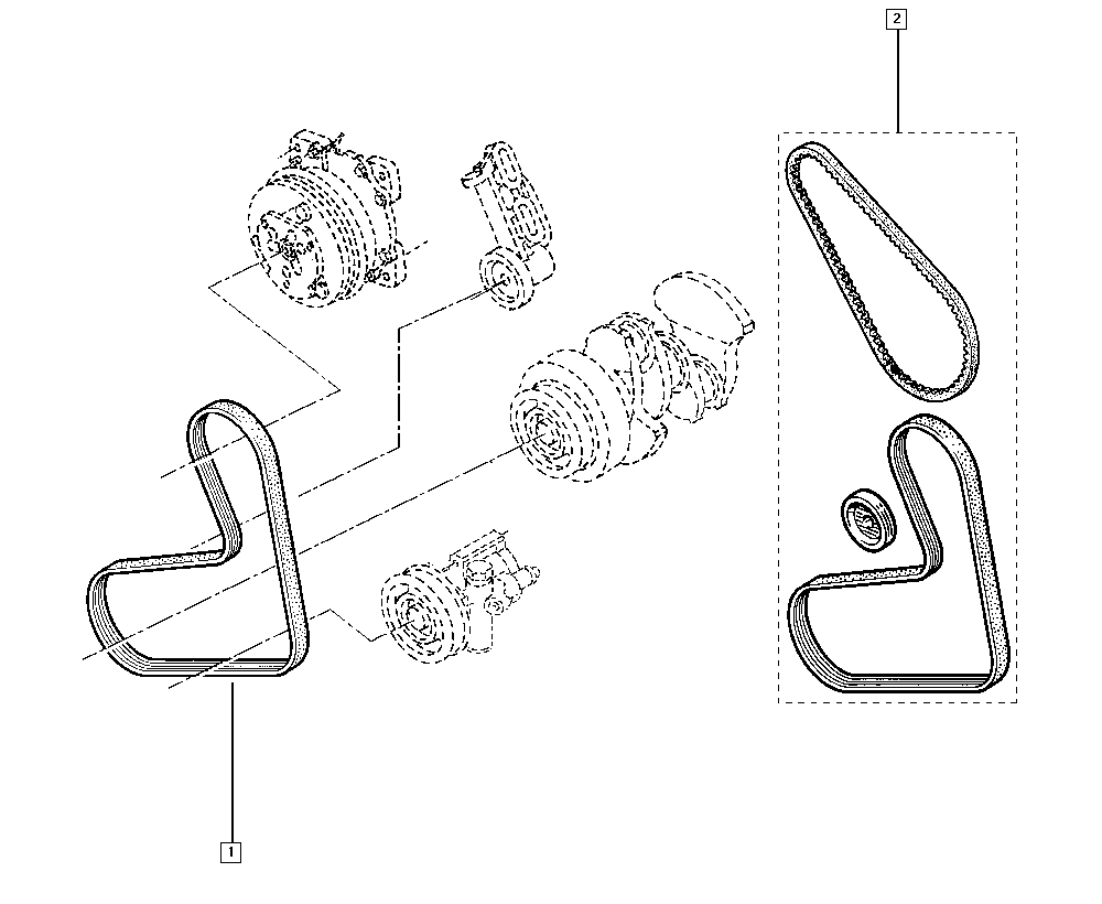 RENAULT 77 00 853 990 - Kanallı V kayışı parts5.com