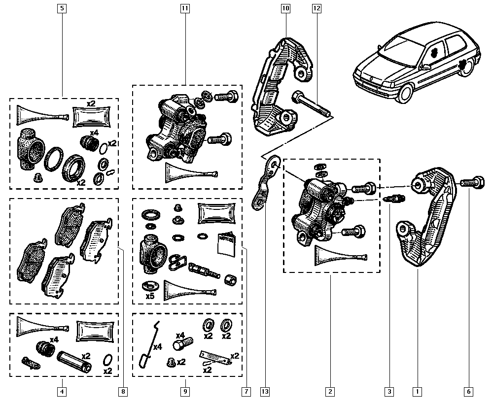 PEUGEOT 77 01 204 626 - Bremsbelagsatz, Scheibenbremse parts5.com