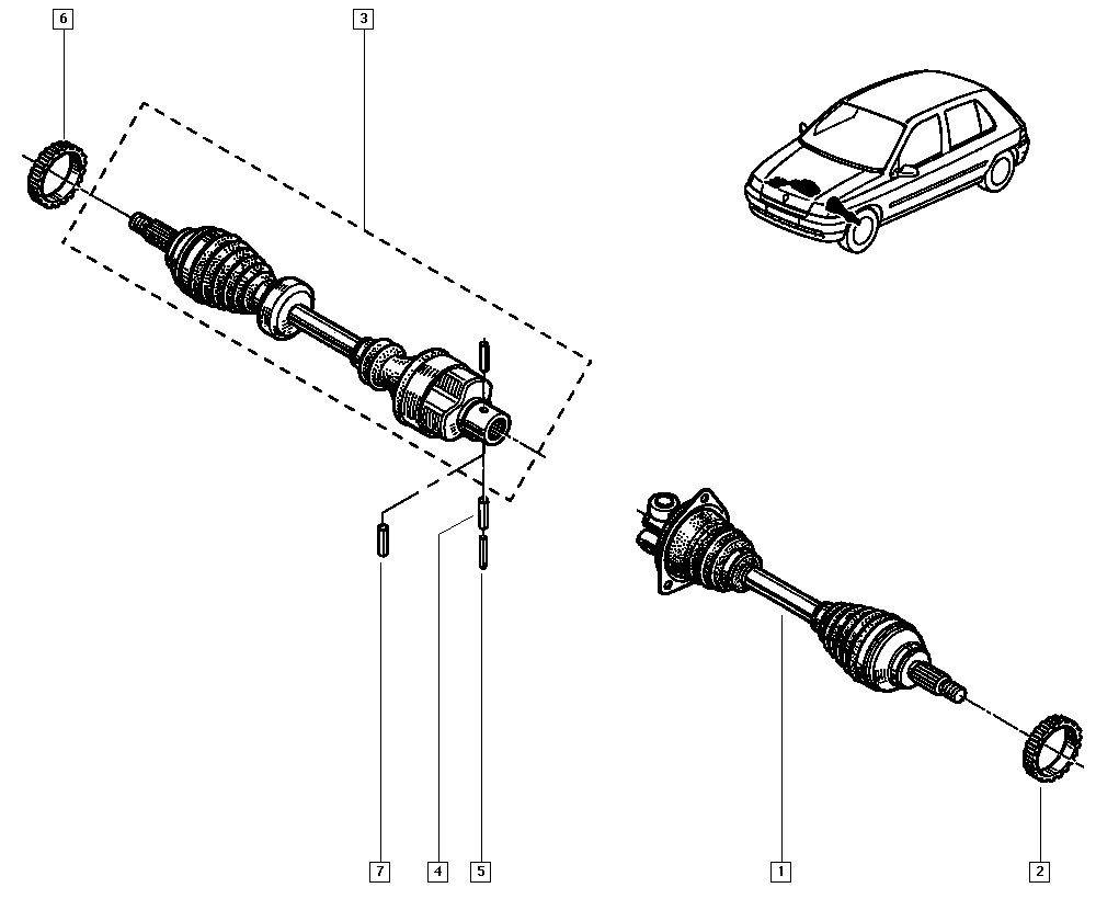 RENAULT 7700 867 344 - Senzorski prsten, ABS parts5.com