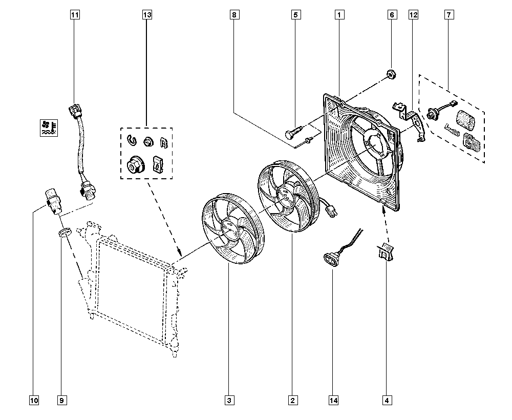 RENAULT 77 00 782 503 - Θερμικός διακόπτης, βεντιλατέρ ψυγείου parts5.com