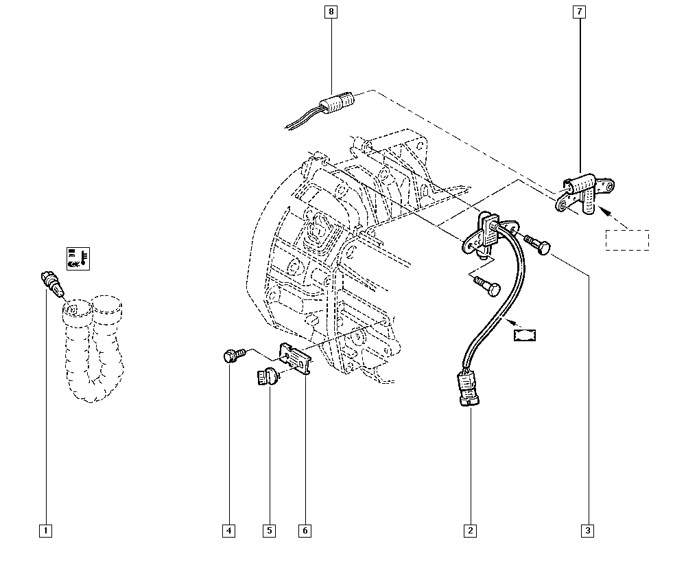 DACIA 82 00 647 554 - Σηματοδ. παλμών, στροφ. άξονας parts5.com