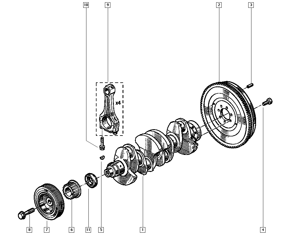 RENAULT 8200545437 - Belt Pulley, crankshaft parts5.com