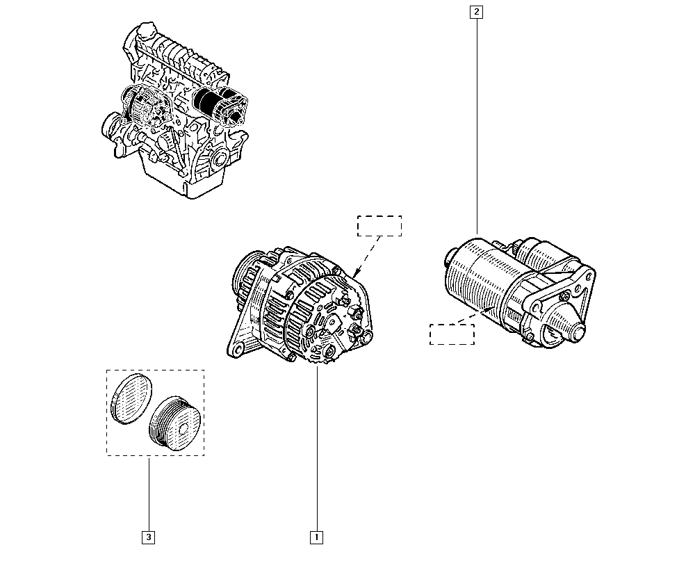 RENAULT 77 01 477 502 - Řemenice, generátor parts5.com