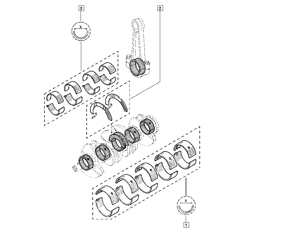 RENAULT 77 01 462 824 - Távtartó lemez, főtengely parts5.com