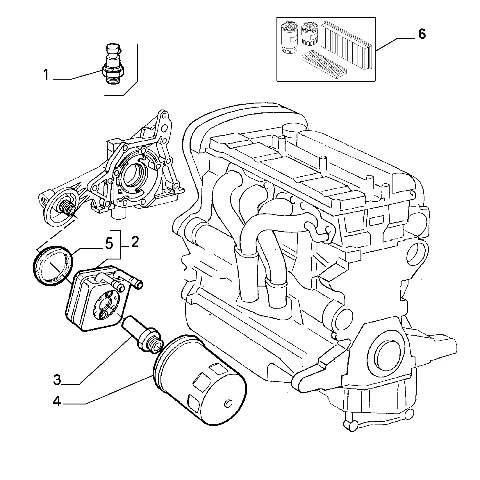 FIAT 46808398 - Olejový filter parts5.com