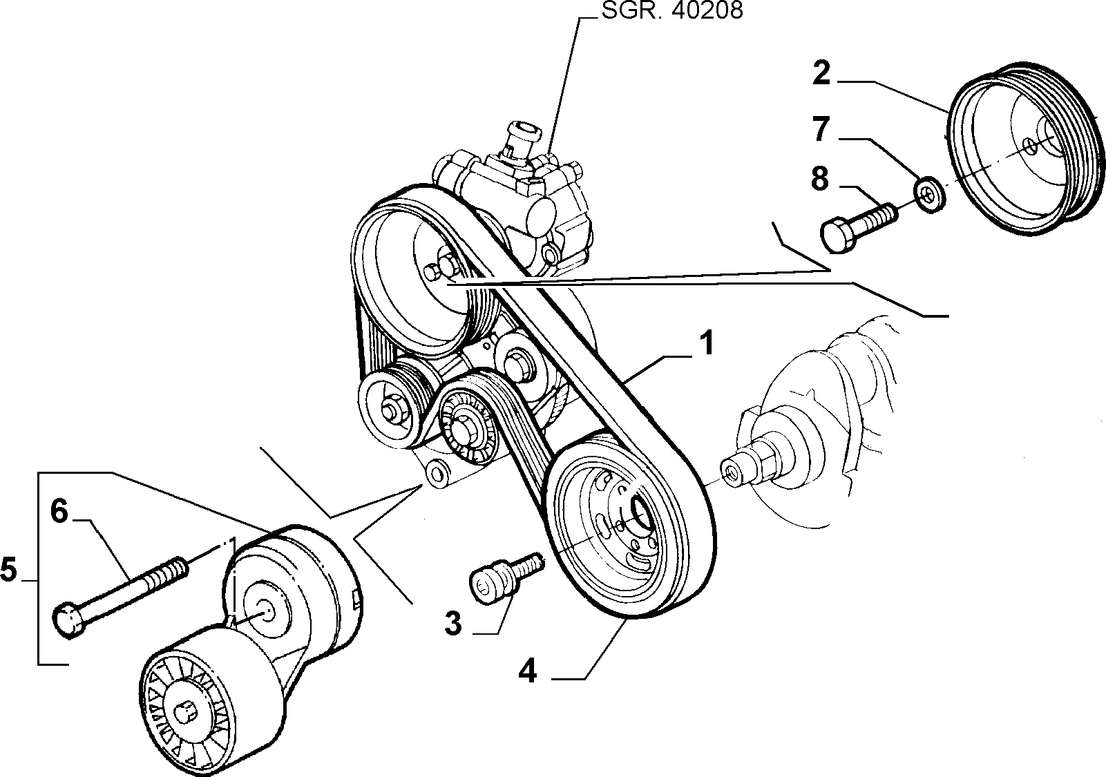 Alfa Romeo 60662969 - Courroie trapézoïdale à nervures parts5.com