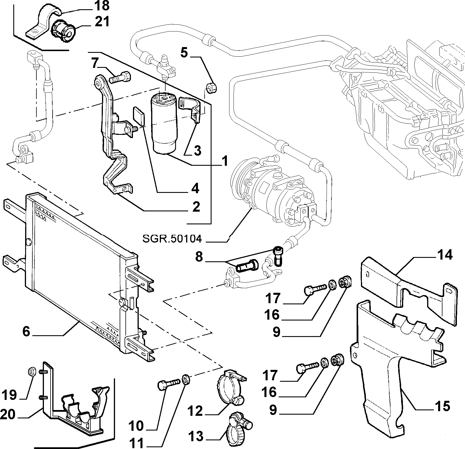 Autobianchi 60617282 - Uscator,aer conditionat parts5.com