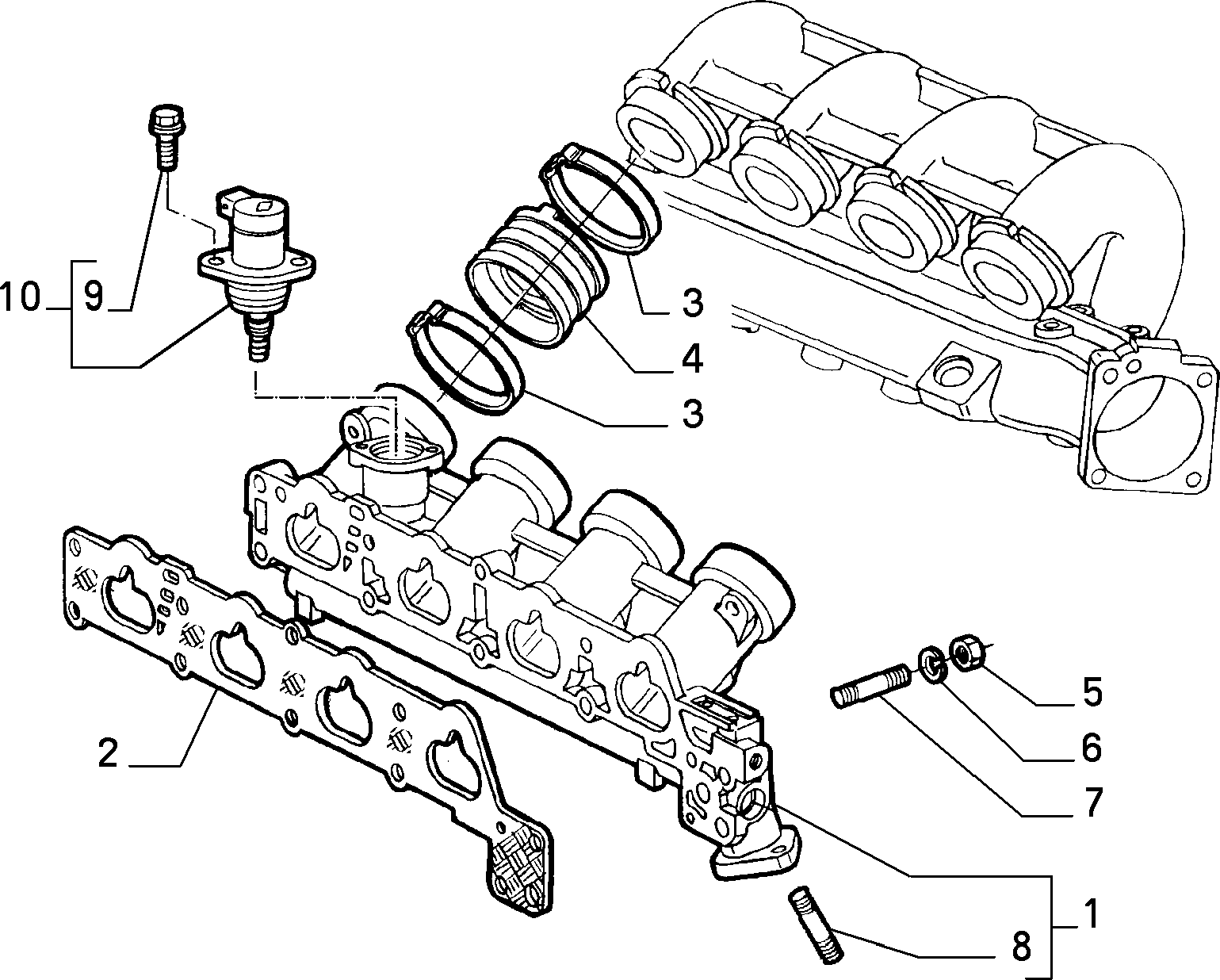 Lancia 60659747 - Garnitura, galerie admisie parts5.com