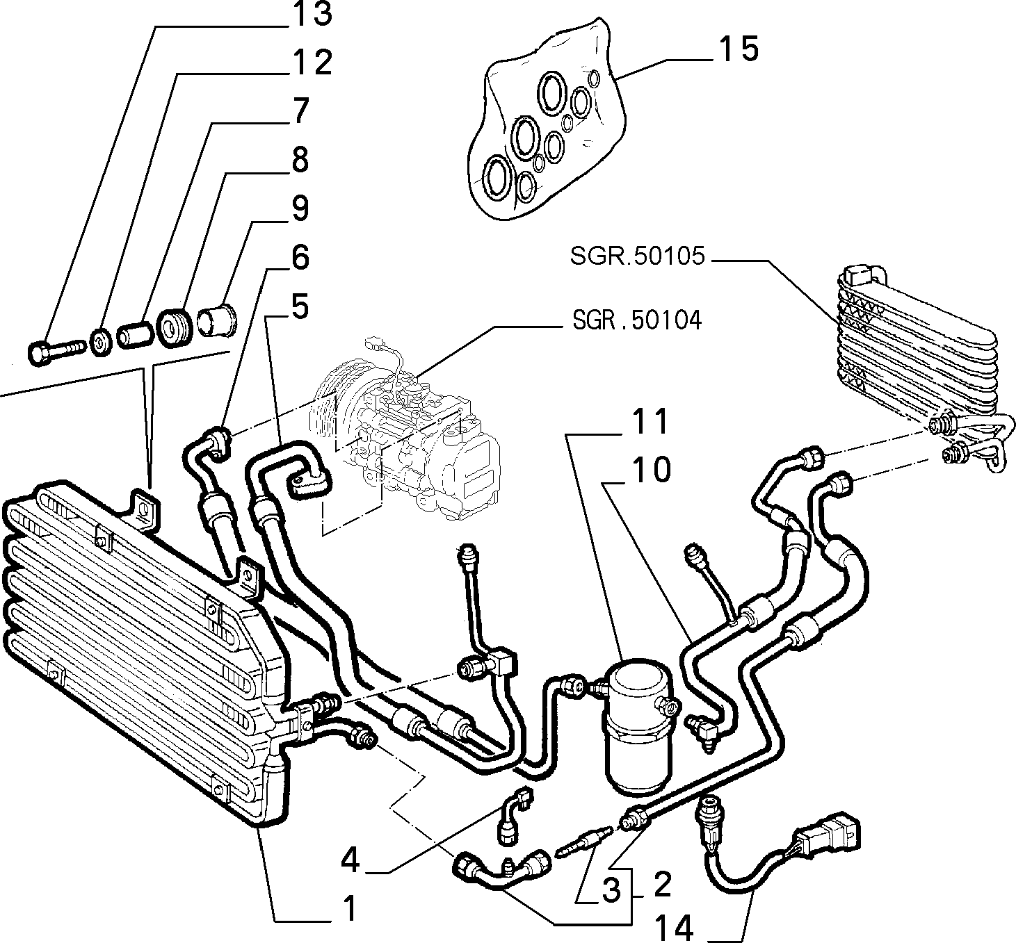 FIAT 82479336 - Válvula de expansión, aire acondicionado parts5.com