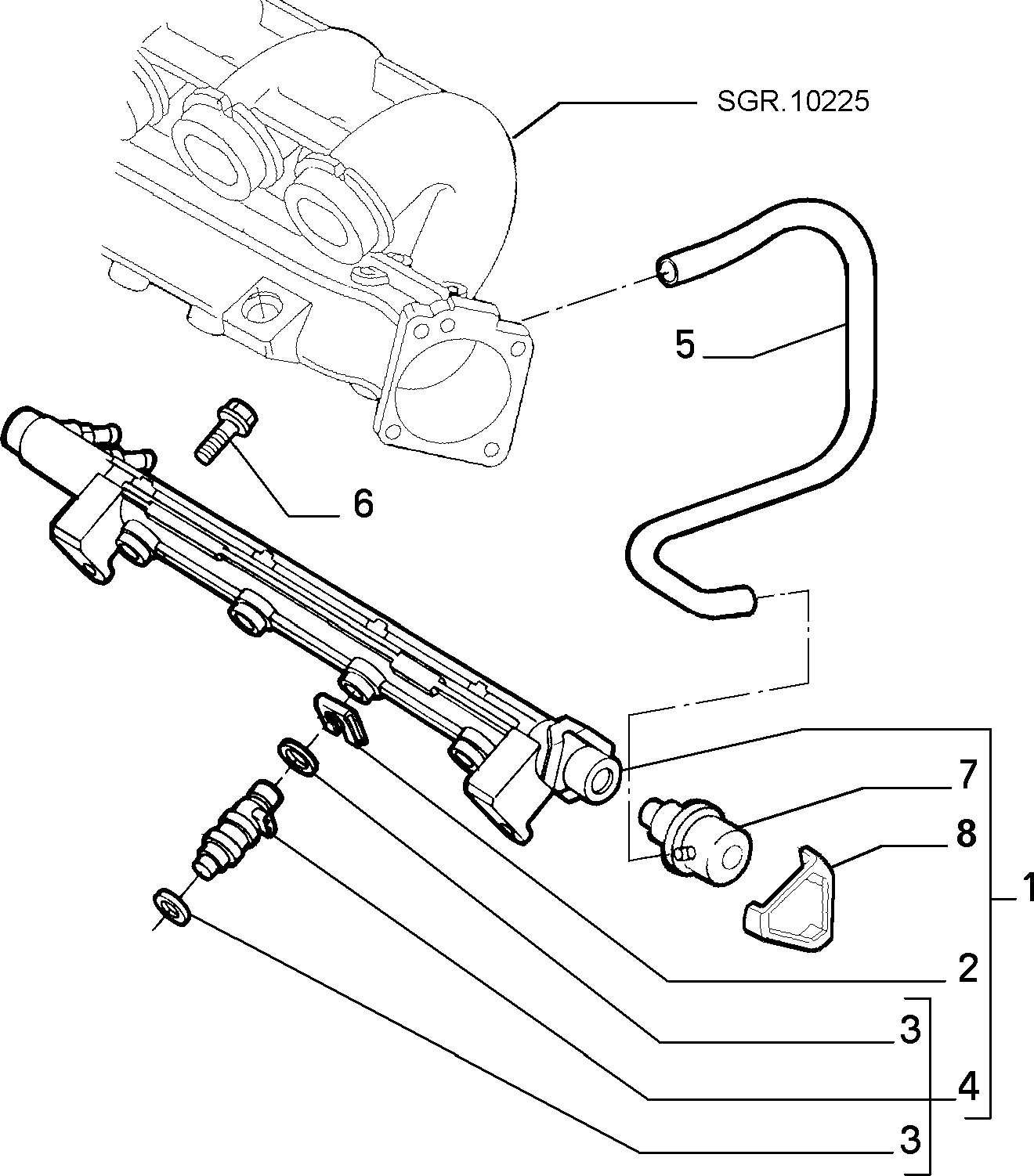 Lancia 46457494 - Supapa control, presiune combustibil parts5.com