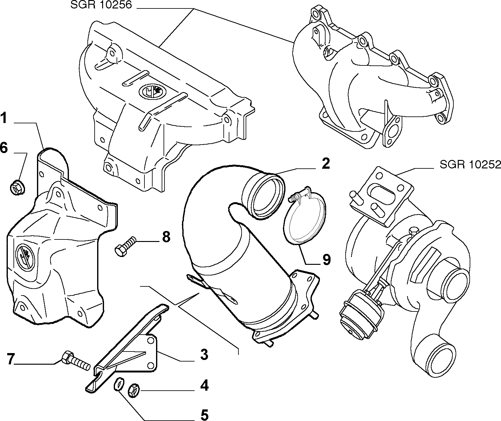 FIAT 55192176 - Nut, exhaust manifold parts5.com