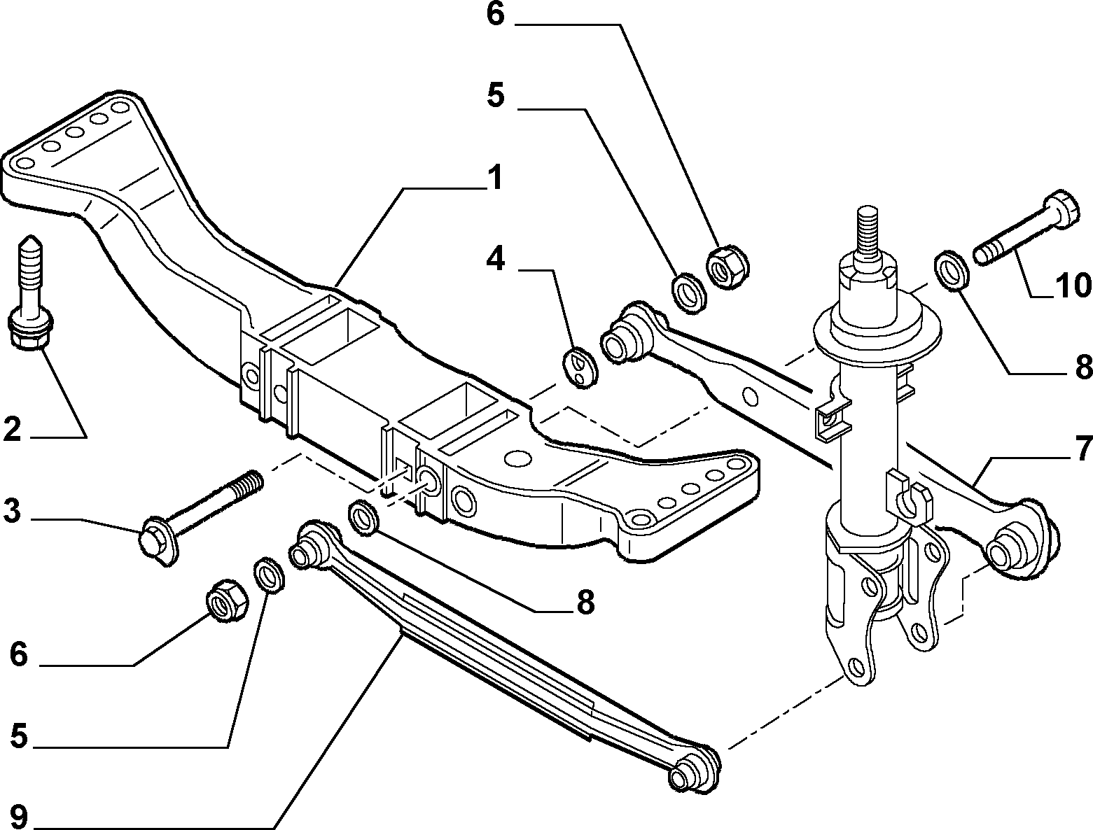 FIAT 60629903 - Rúd / kar, stabilizátor parts5.com