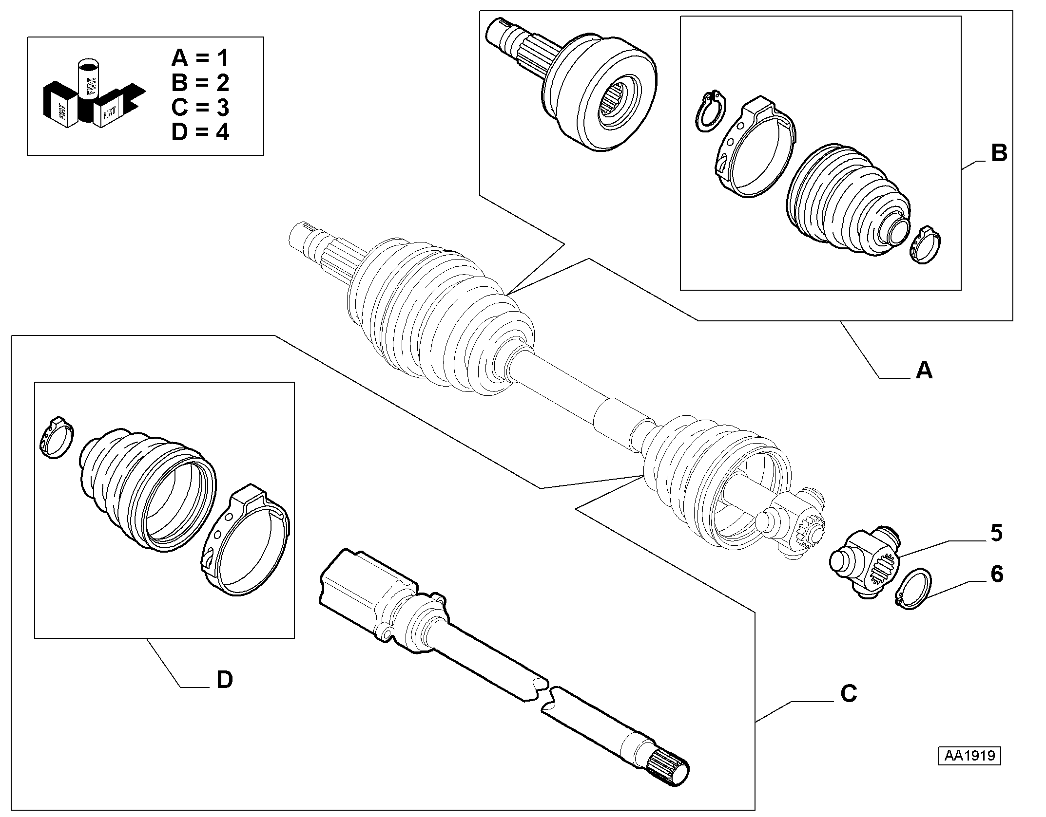 FIAT 71771162 - Bellow, drive shaft parts5.com