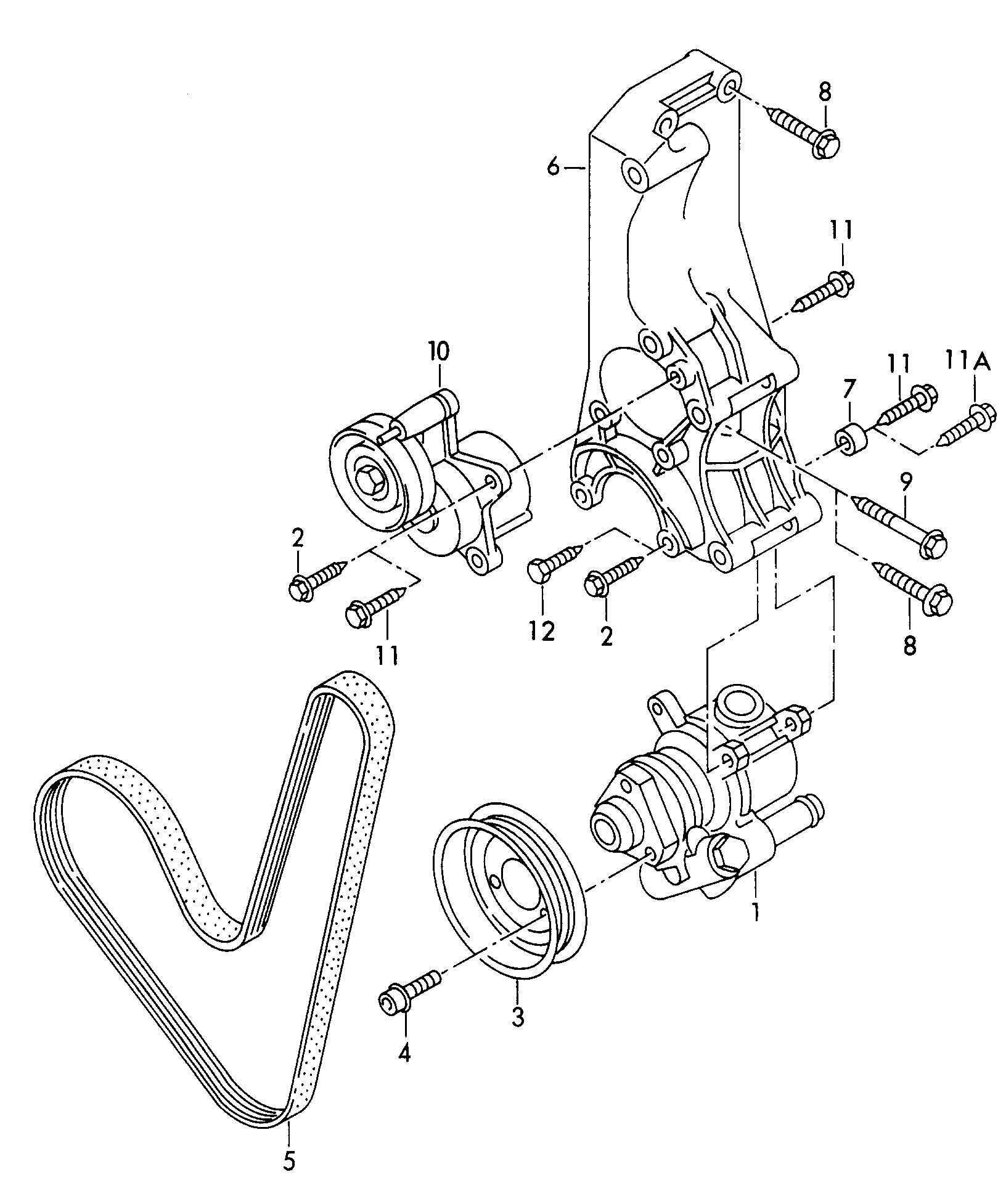 Seat 032 145 933 T - Correa trapecial poli V parts5.com