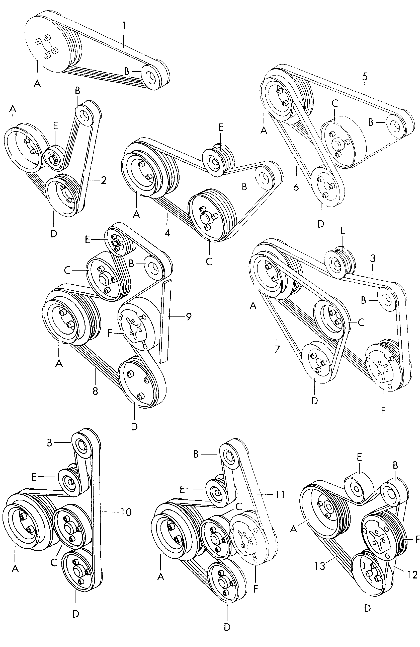 Seat 030 145 933 R - Pasek klinowy wielorowkowy parts5.com