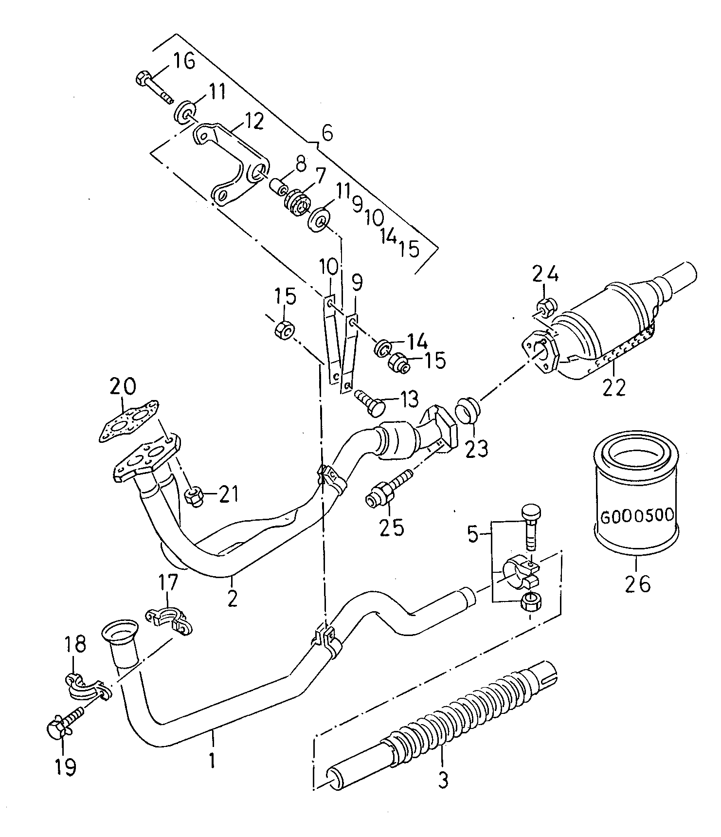 Seat 6N0131701HX - Catalytic Converter parts5.com