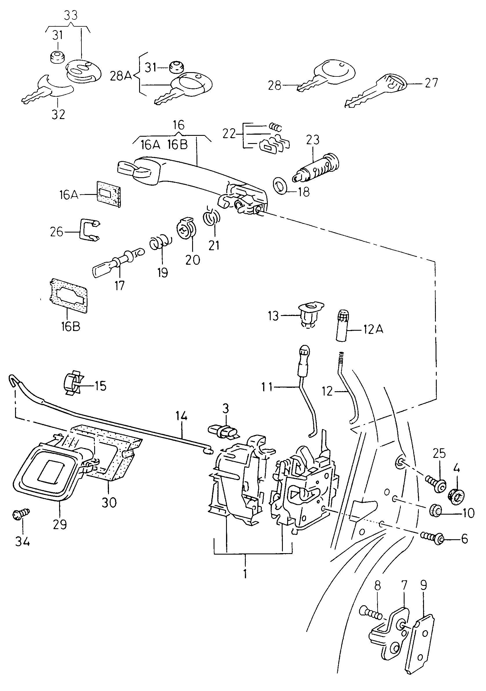 Seat 1H0 898 081A - Lock Cylinder parts5.com