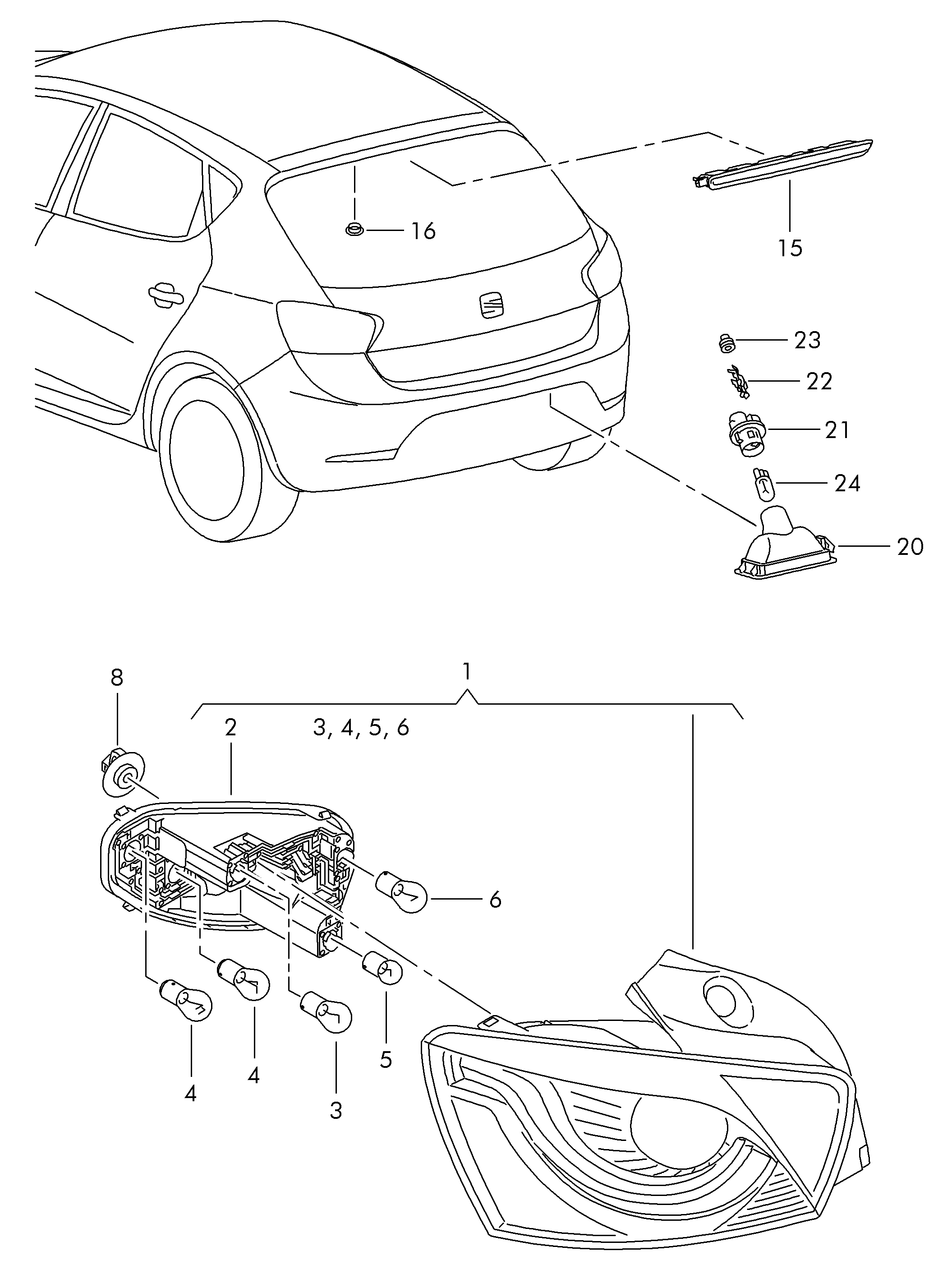 Seat 6J0 945 097B - Lumini frana parts5.com