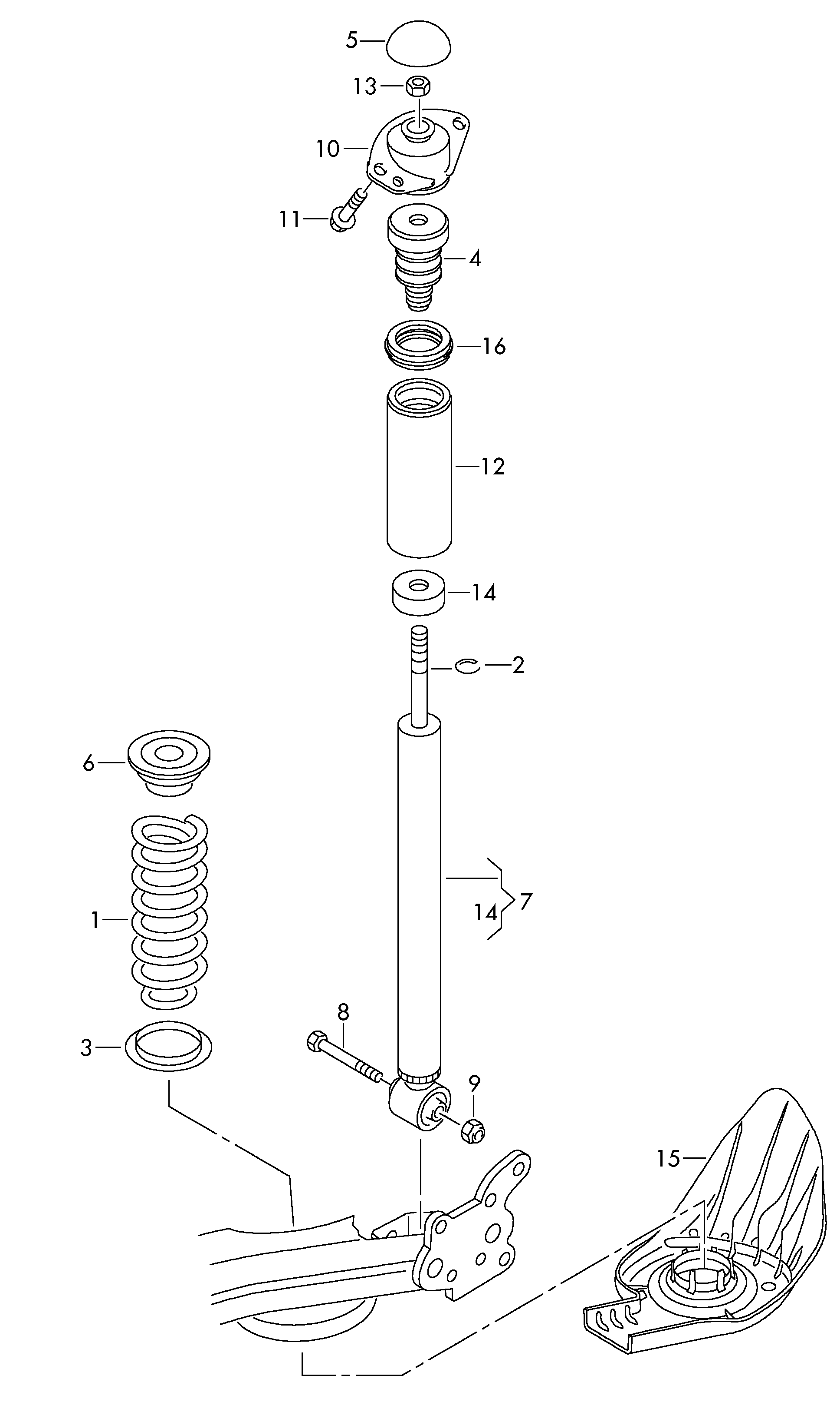 VW 6R0513025E - Amortizor parts5.com