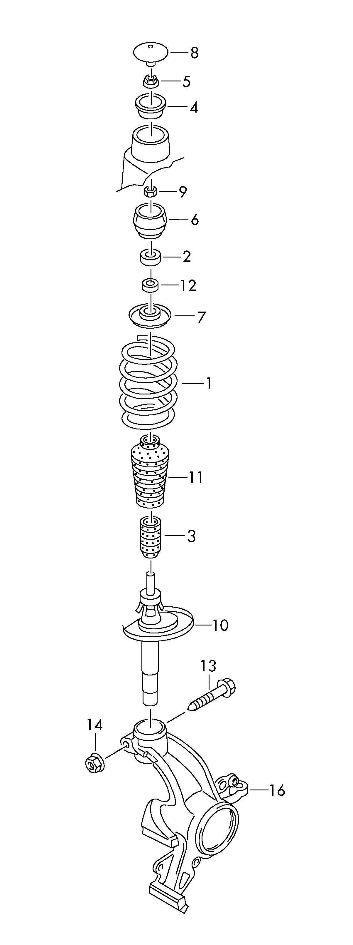 VAG 1J0412303 - Dystans gumowy, resorowanie parts5.com