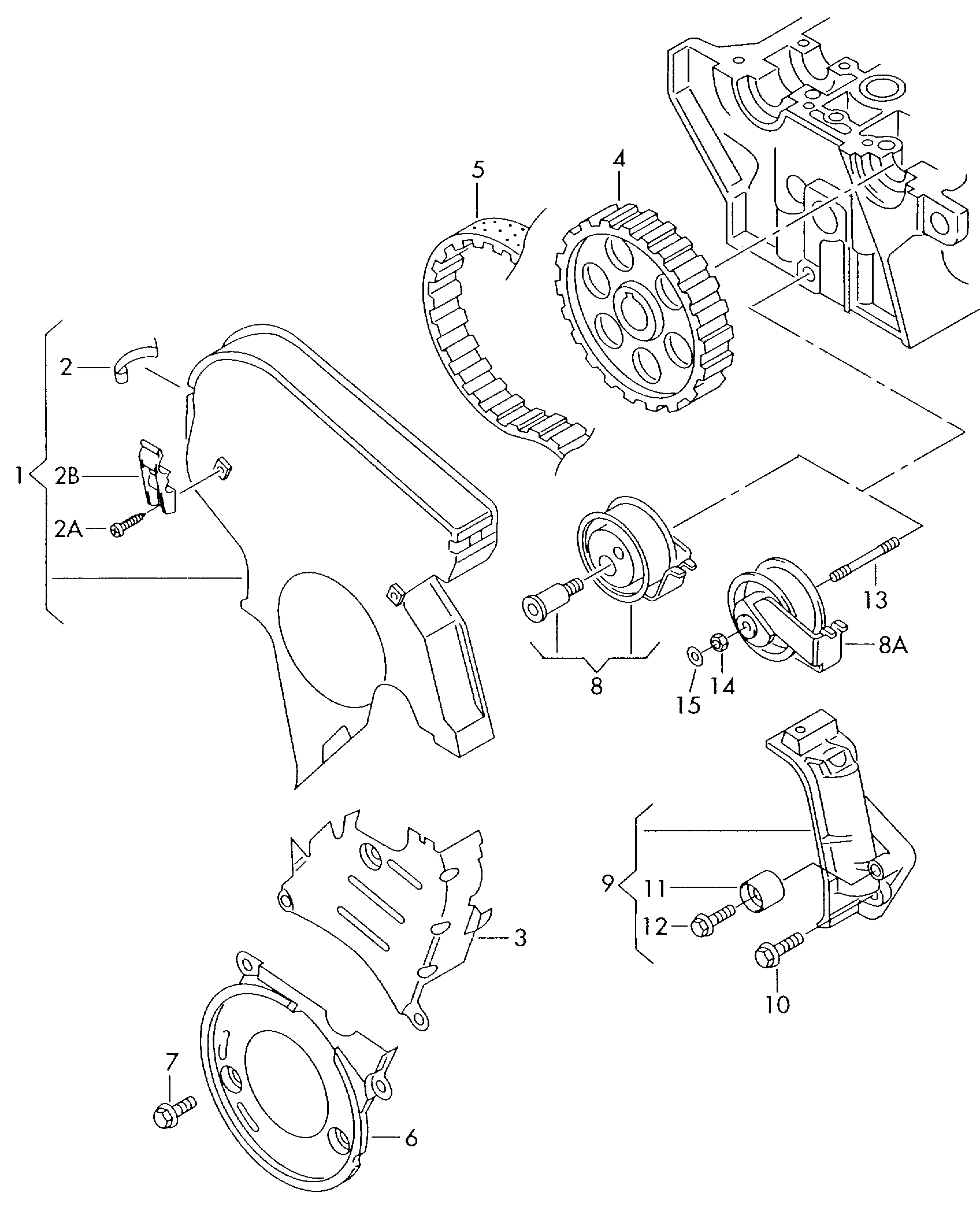 VW (FAW) 06B 109 243 F - Germe makarası, triger kayışı parts5.com