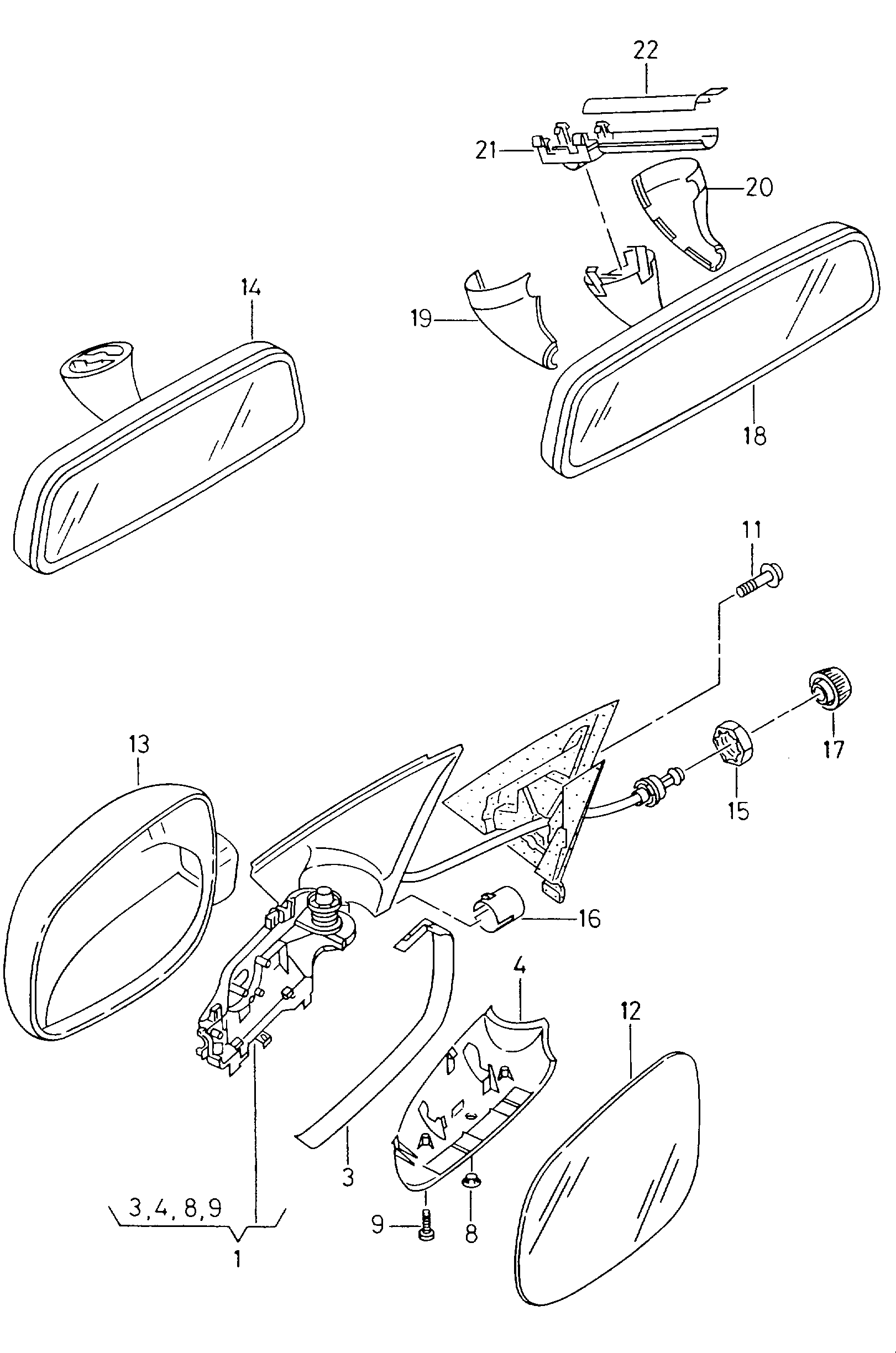 VAG 1J1 857 521 - Oglinda exterioara parts5.com