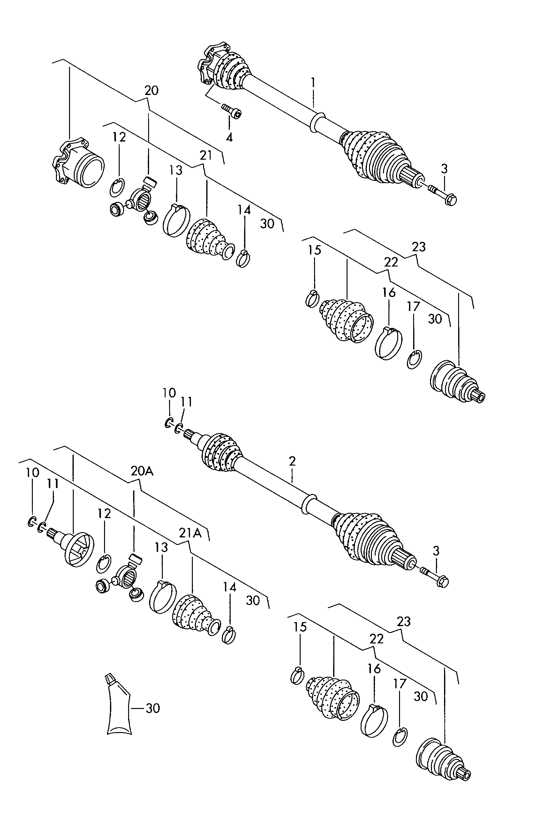 Seat 7M3 498 103 H - Zgibni lezaj, pogonska gred parts5.com