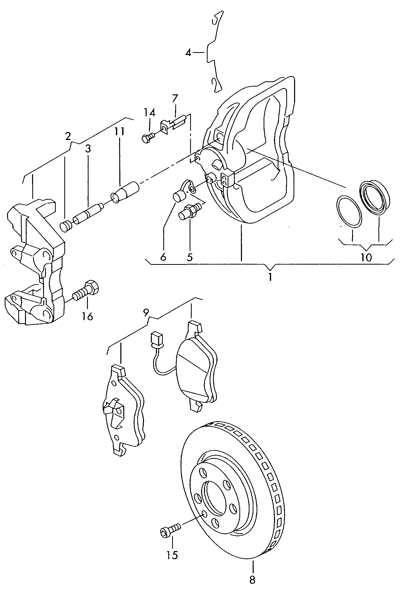 Skoda 7M3698151A - Set placute frana,frana disc parts5.com