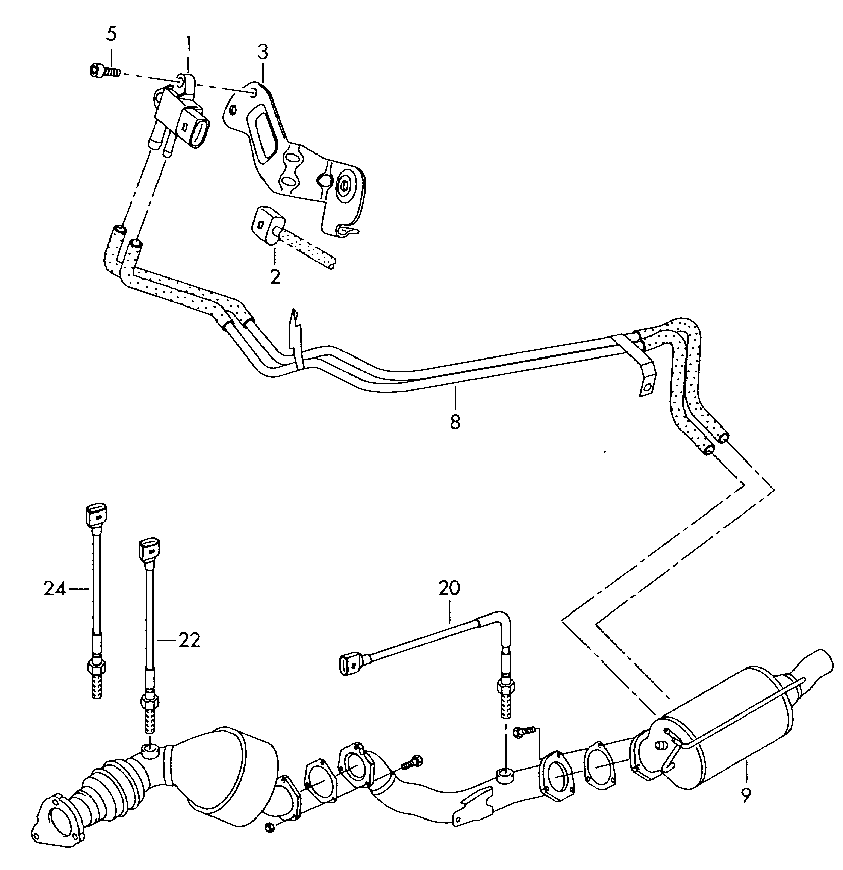 VAG 07Z906051B - Sensor, Abgasdruck parts5.com