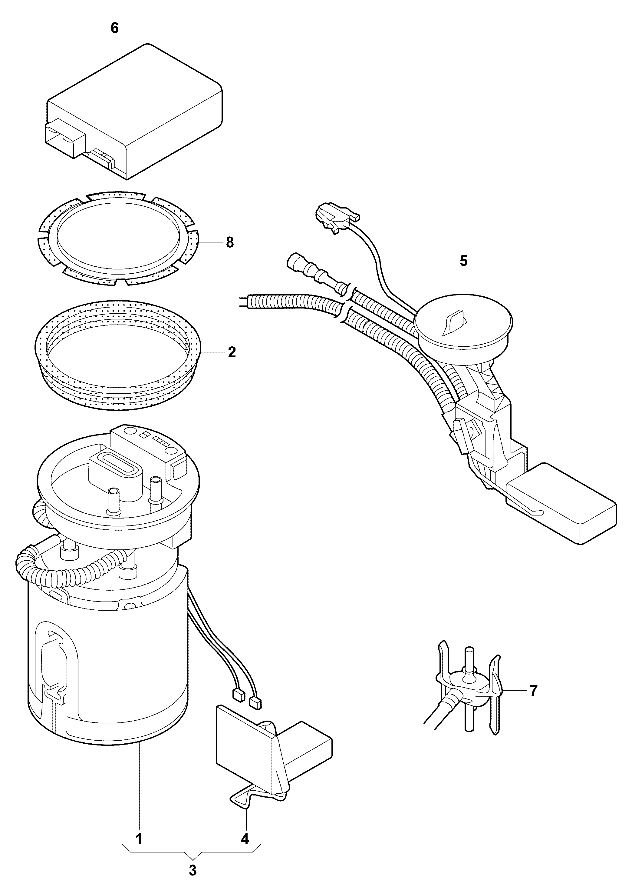 Skoda 7M0919087C - Swirlpot, fuel pump parts5.com