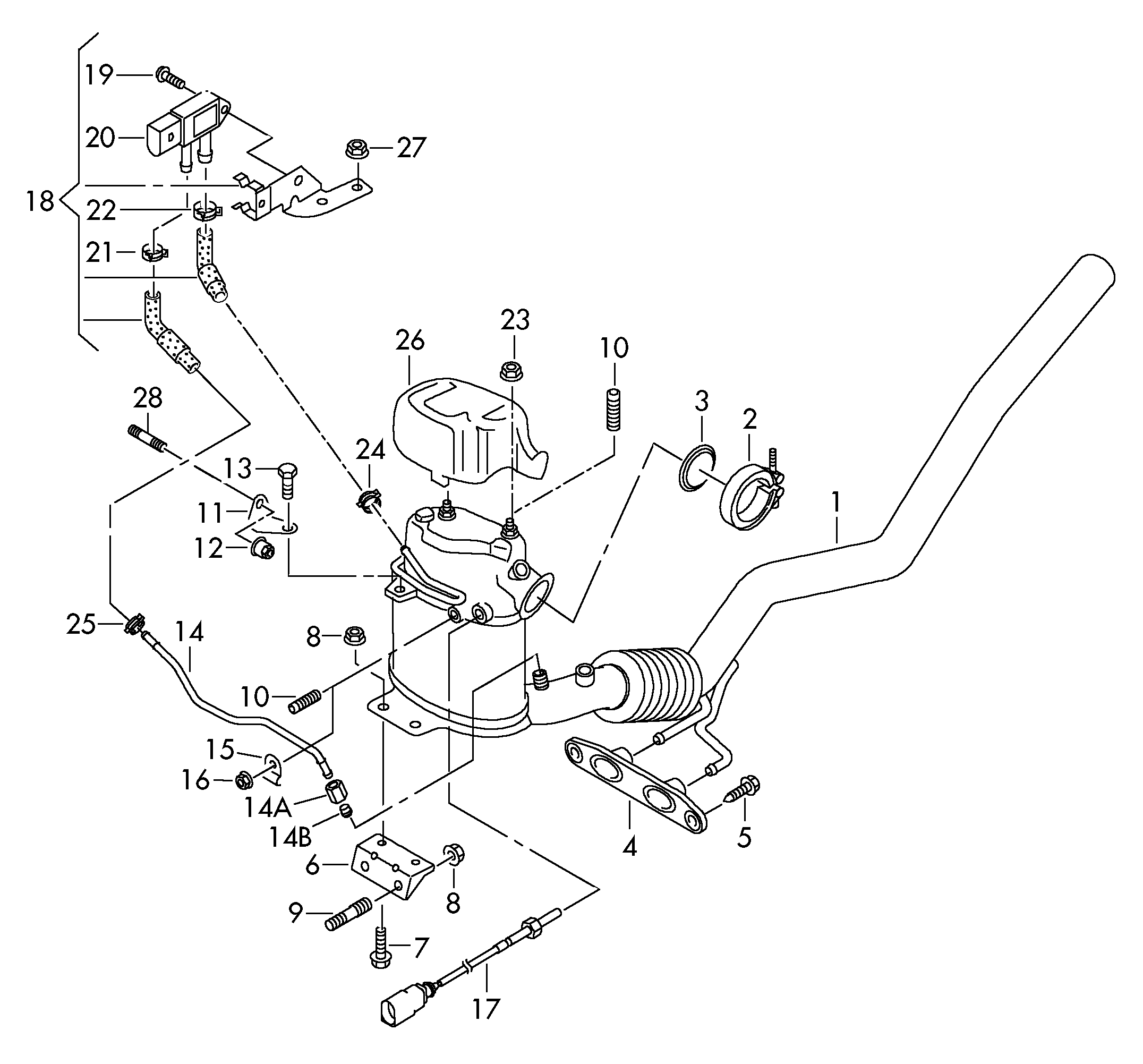 AUDI (1K0.131.552 AC) - Senzor, presiune gaze evacuare parts5.com