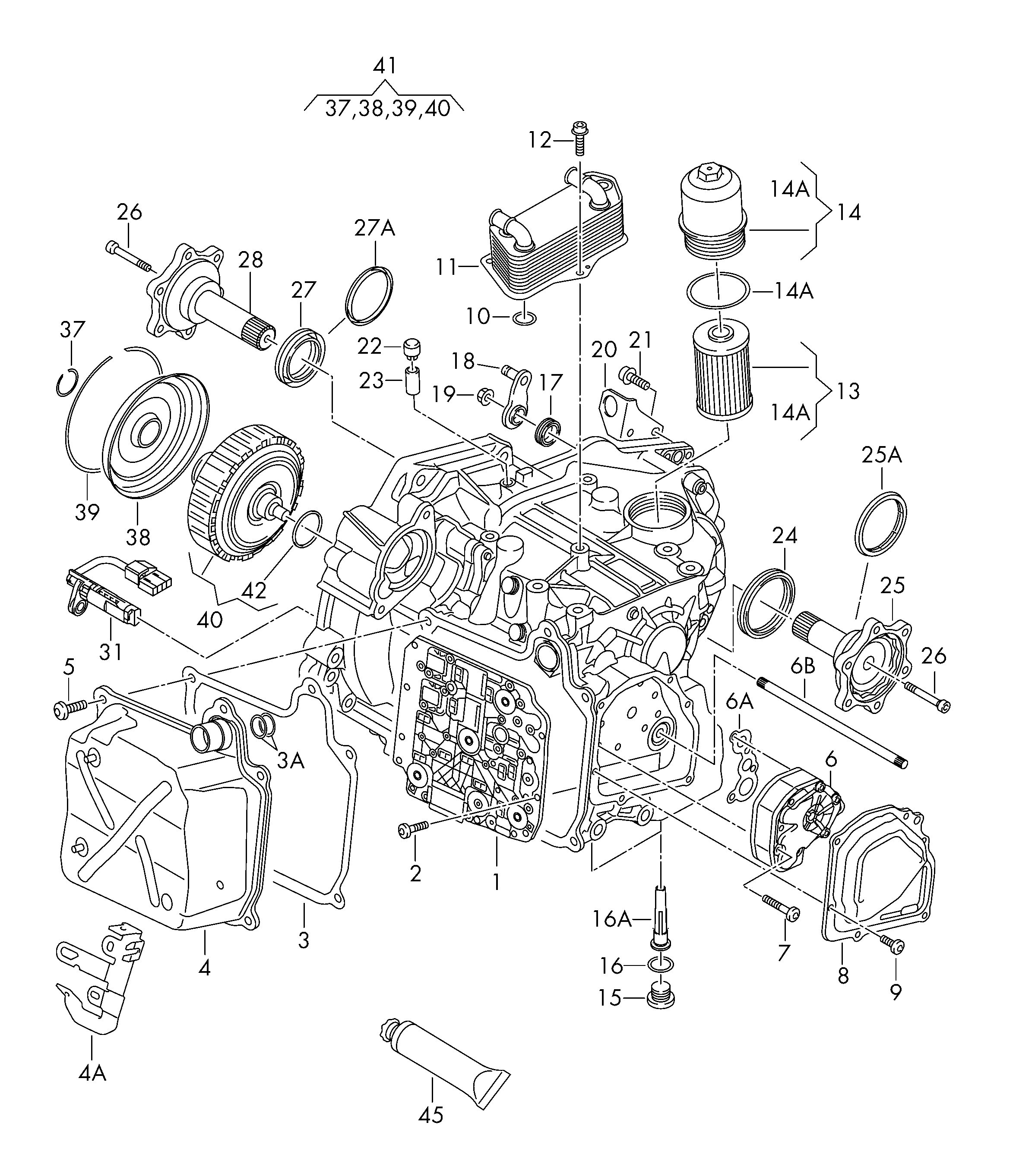 Skoda 02E 325 201D - Miska olejowa, automatyczna skrzynia biegów parts5.com