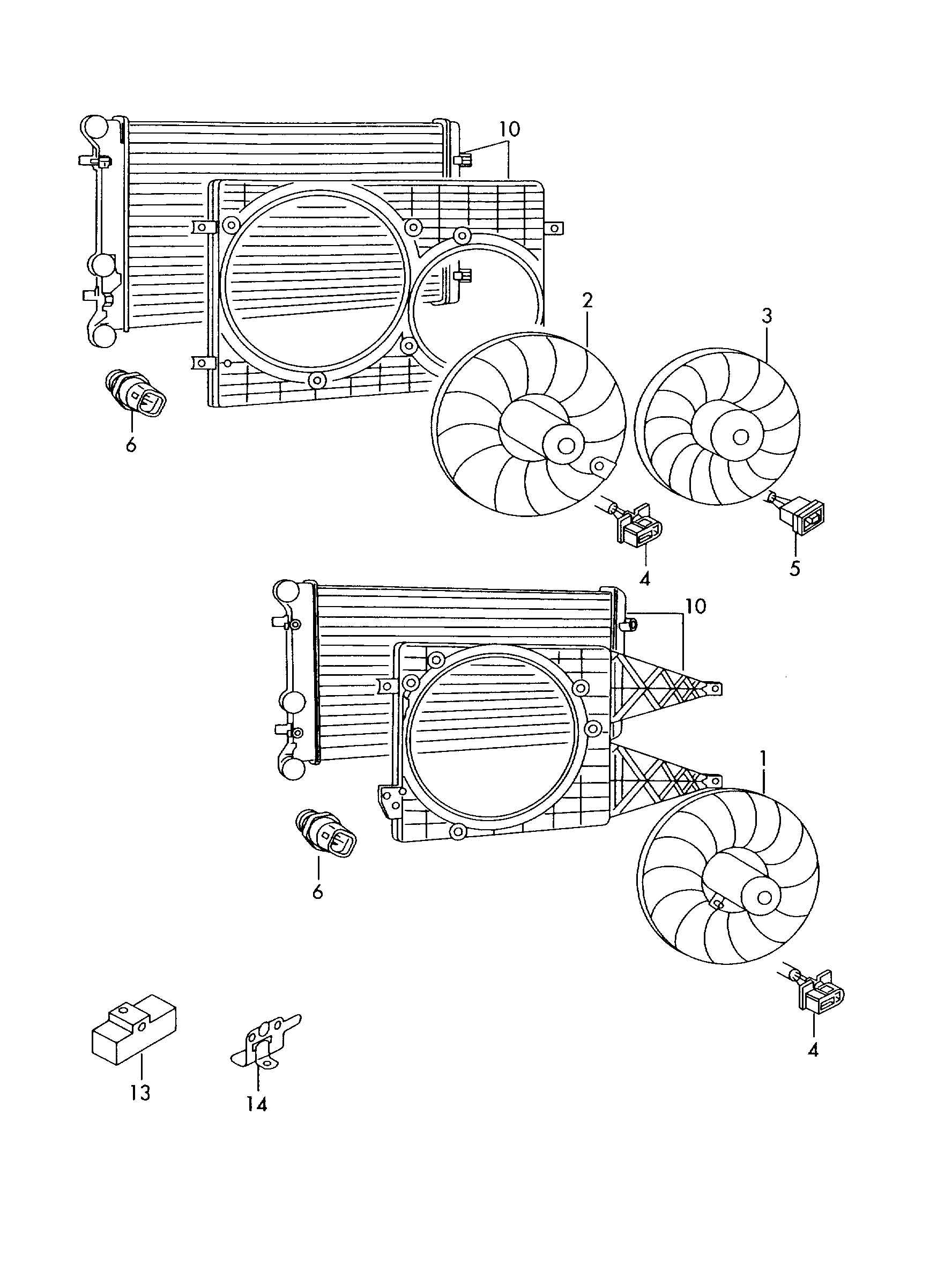 VAG 1C0959455C - Ventilator, radiator parts5.com