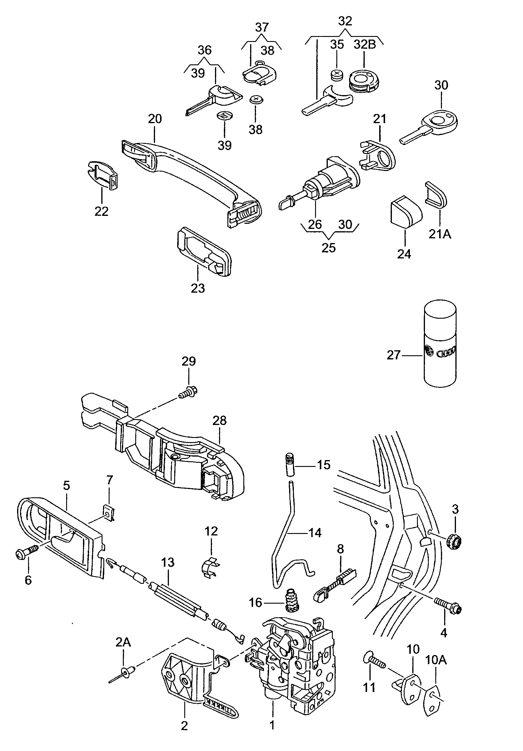 Seat 3B0837207G - Door Handle parts5.com