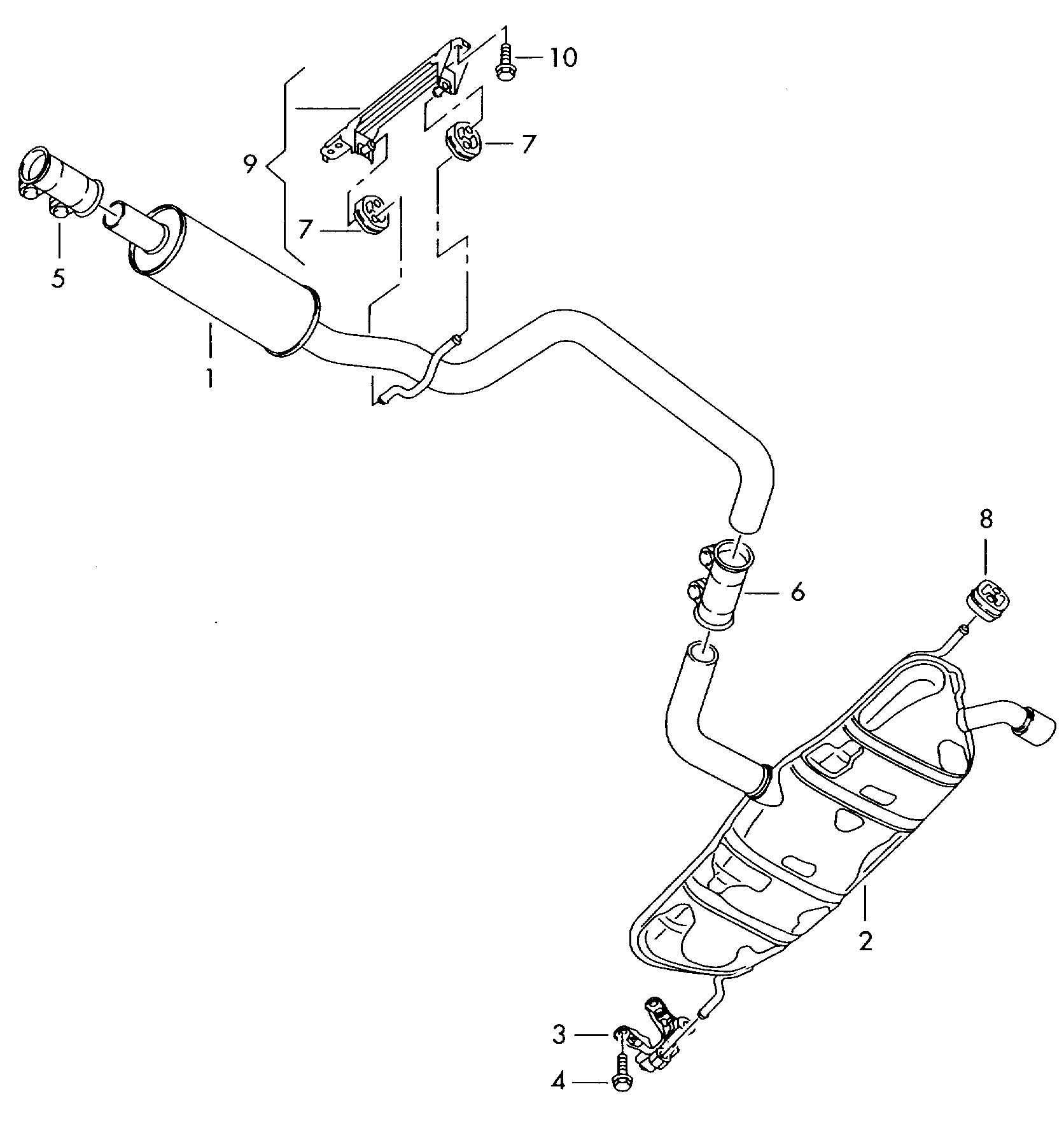 VW 1K0253141A - Rohrverbinder, Abgasanlage parts5.com