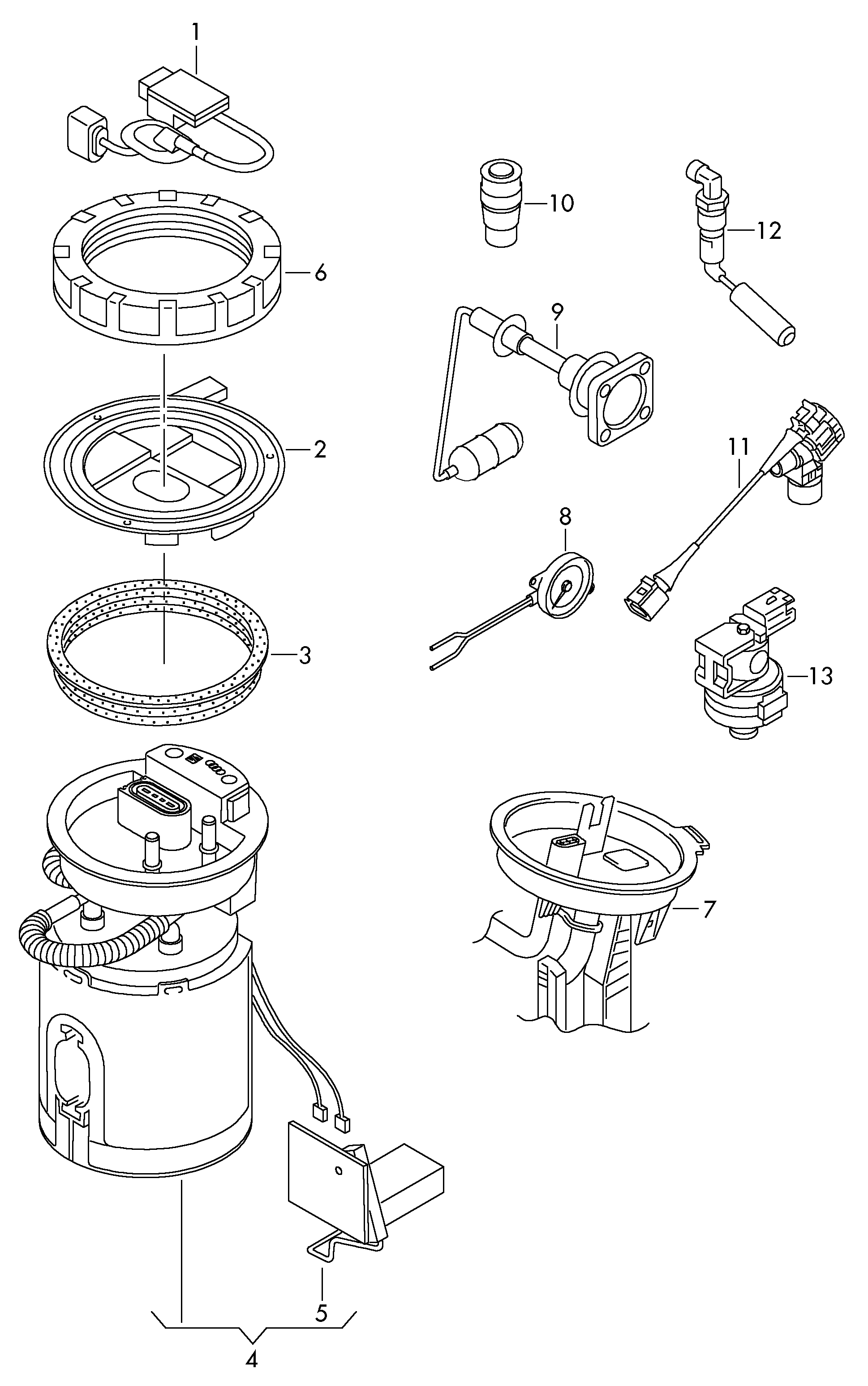 Seat 1K0919051AP - Fuel delivery unit and sender for fuel gauge parts5.com