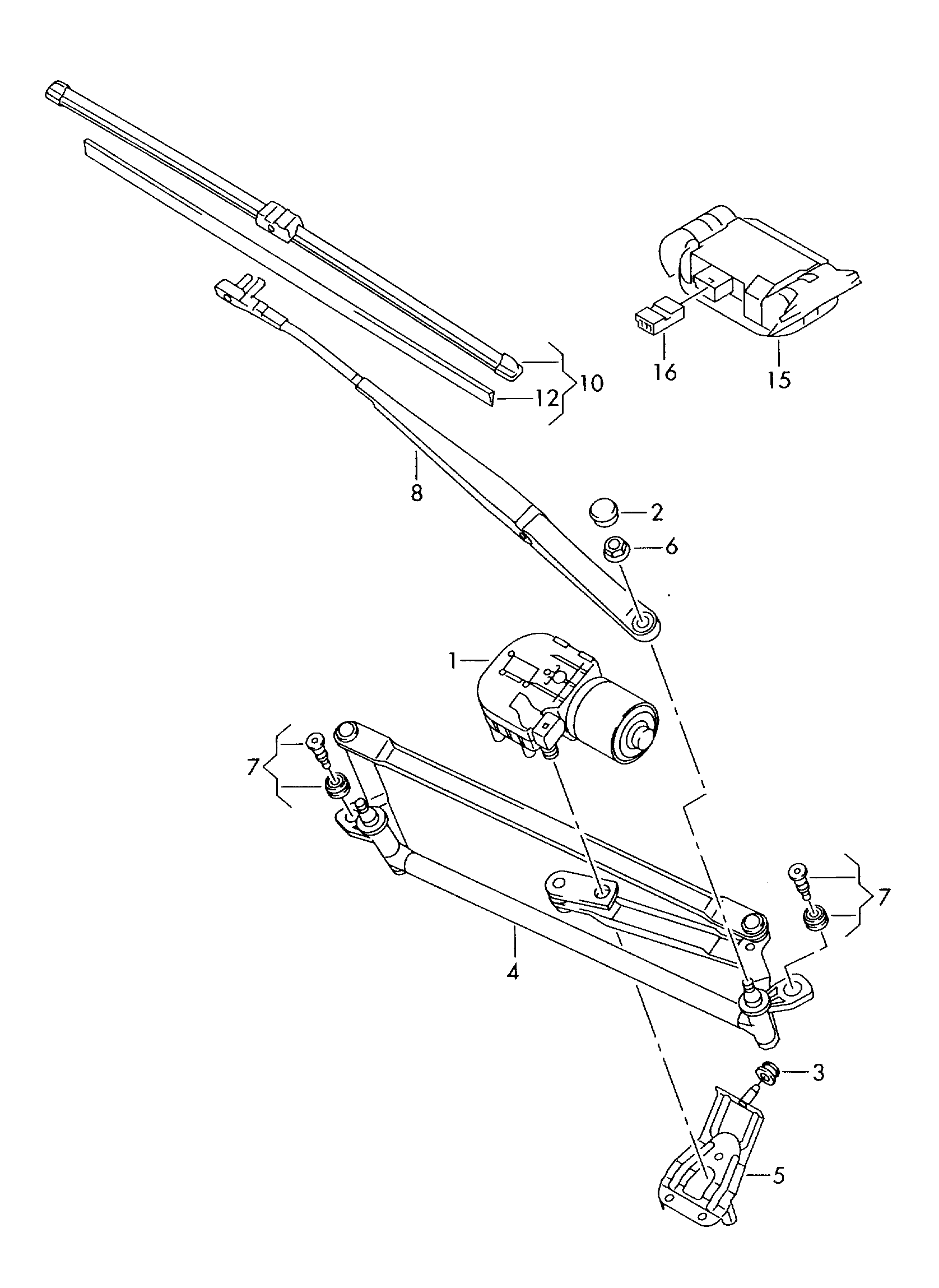 VAG 1P0955425B - Silecek süpürgesi parts5.com