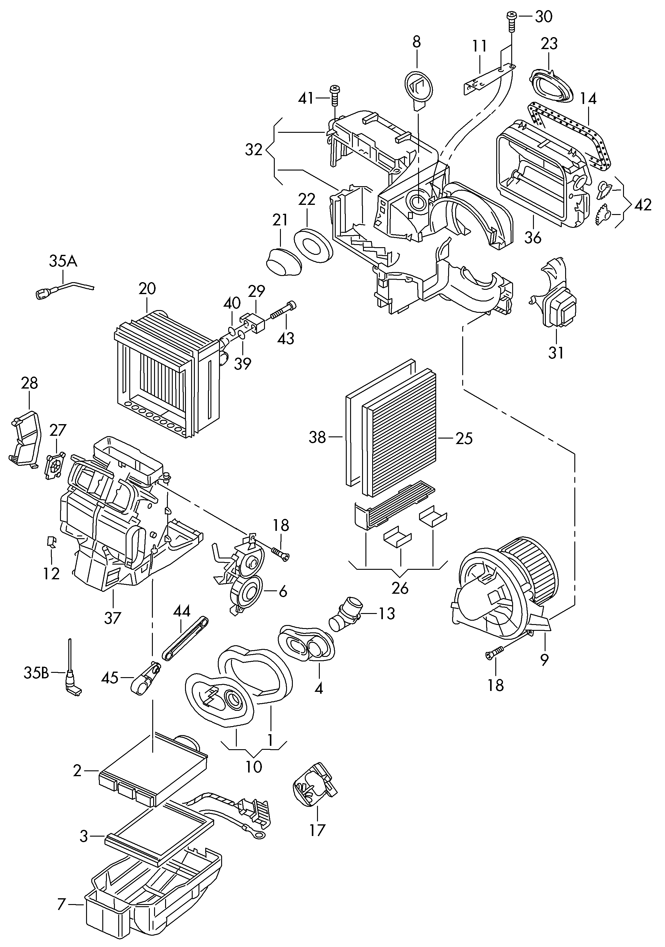 VAG 6Q0 819 031 - Теплообменник, отопление салона parts5.com