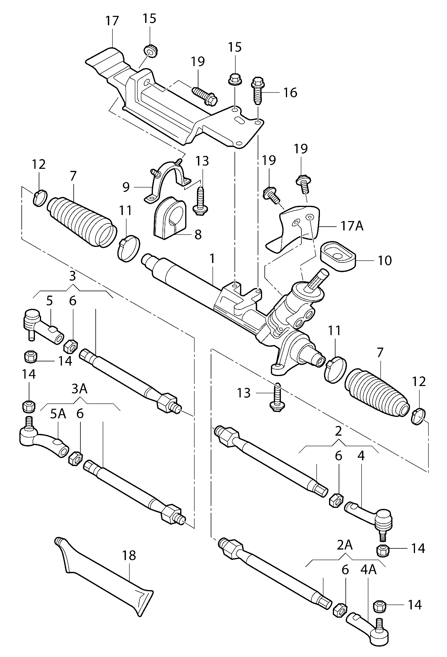 Seat 1J0 422 804 B - Напречна кормилна щанга parts5.com