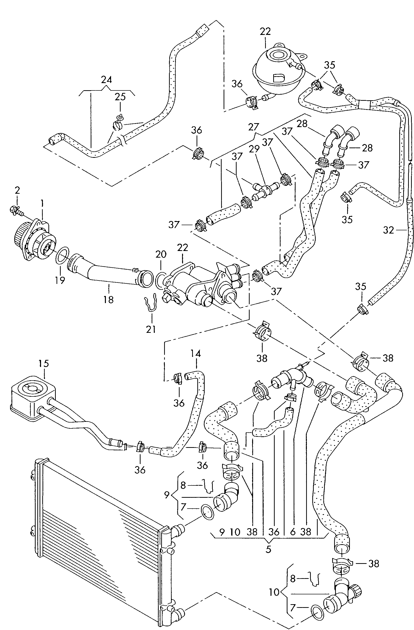 Seat 036 121 008 GX - Water Pump parts5.com