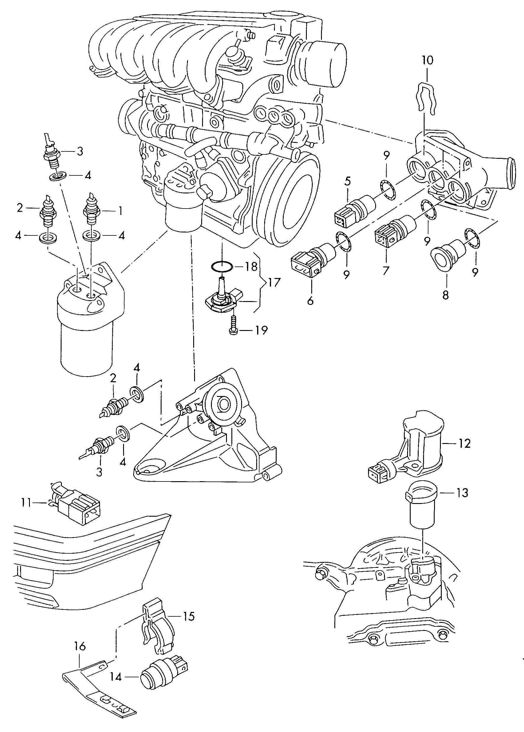 Seat 06A 919 081 J - Senzor, tlak ulja parts5.com