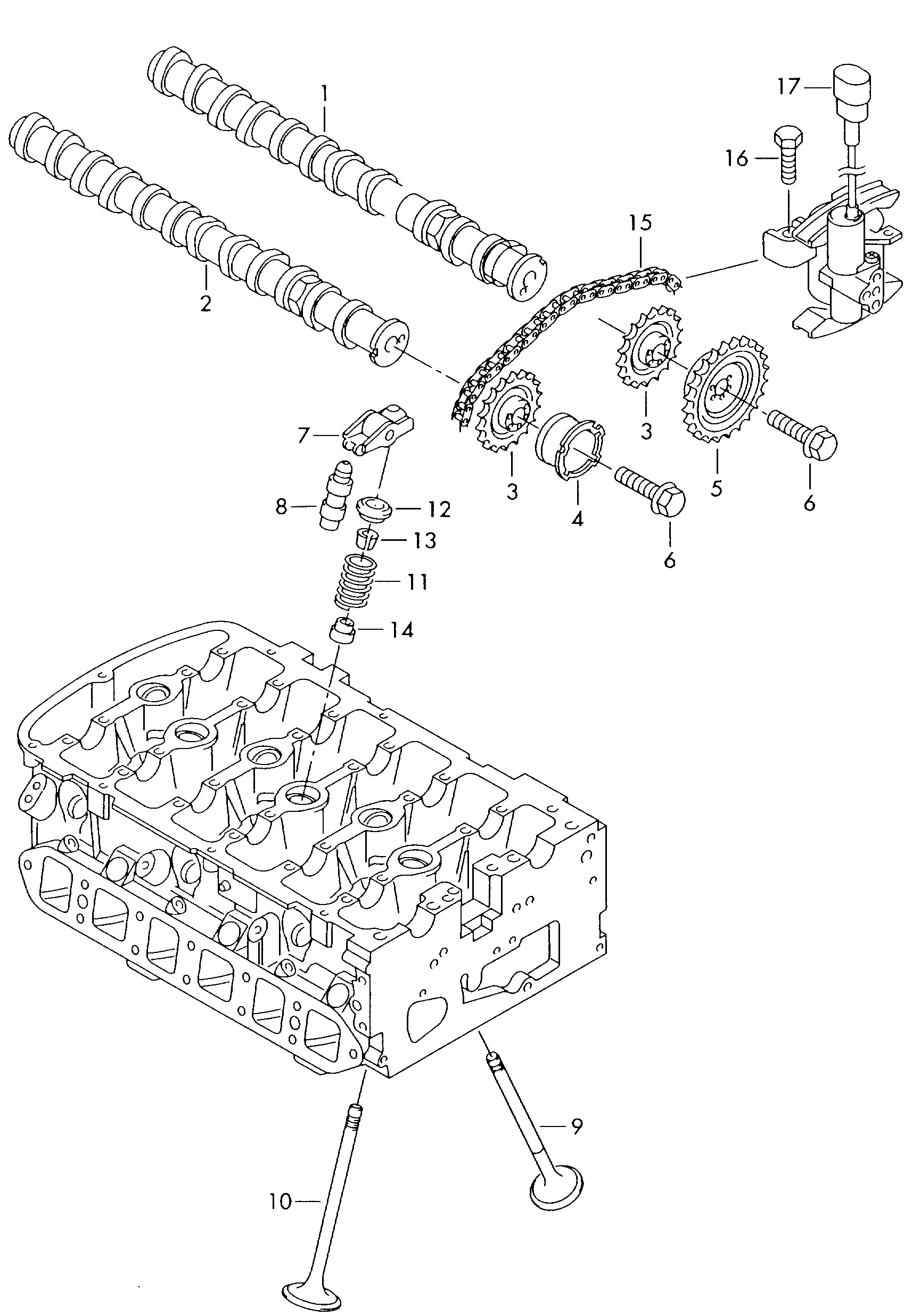 Seat 022 109 423 C - Culbutor supapa parts5.com